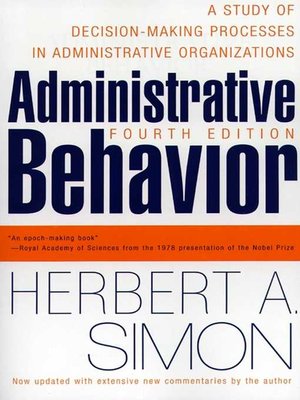cover image of Administrative Behavior